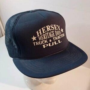 Vintage Hersey Heritage days Snapback Mesh Foam Trucker Hat/Cap Blue